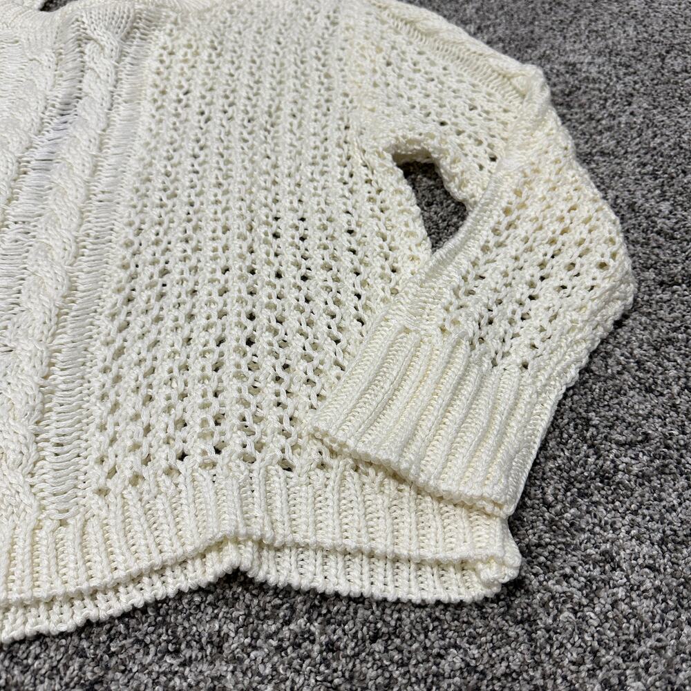 New with tags, VENUS Bow Tie Crochet Sweater, Cream, Size XL - Picture 13 of 15